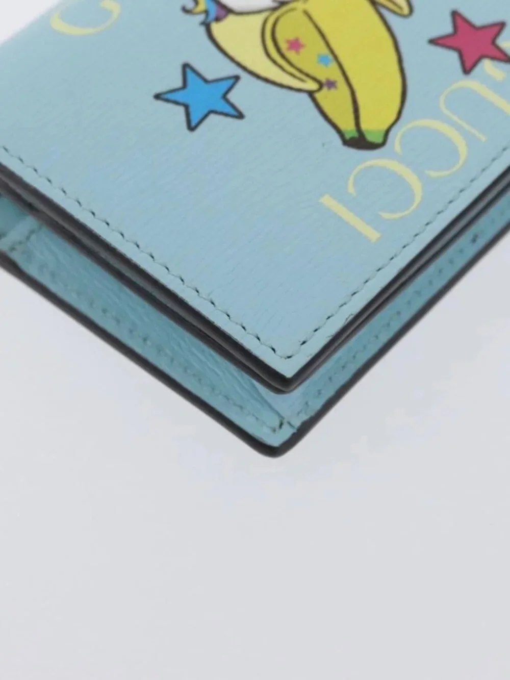 GUCCI Bananya Collaboration Compact Wallet Light Blue 701009 2067 Auth 171852M